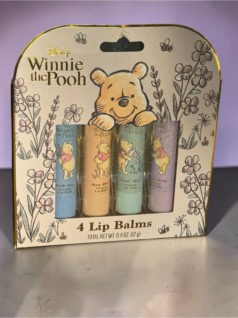 Disney Winnie the Pooh 4-Pack Lip Balms - NIB